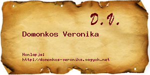 Domonkos Veronika névjegykártya