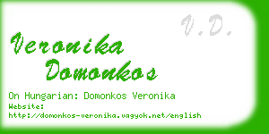 veronika domonkos business card